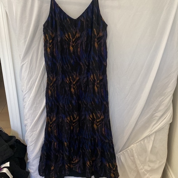 Rails Jennica Crepe Tie Dye Cami Sweetheart Neckline Tiered Midi Dress, Size XL - Picture 2 of 6